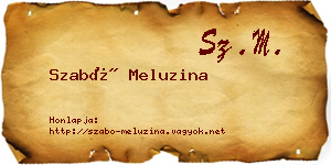 Szabó Meluzina névjegykártya